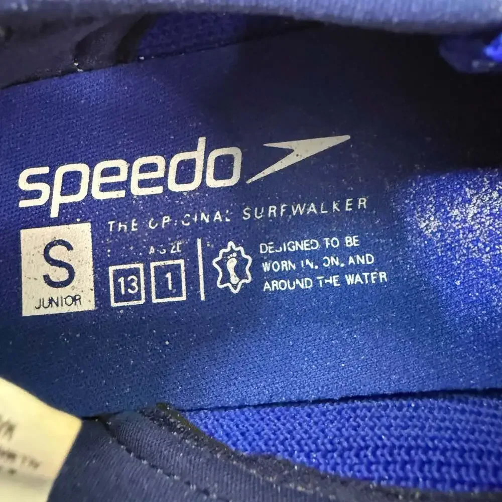 Speedo Junior Surfwalker Pro Water Shoes Blue Orange Size S 13-1